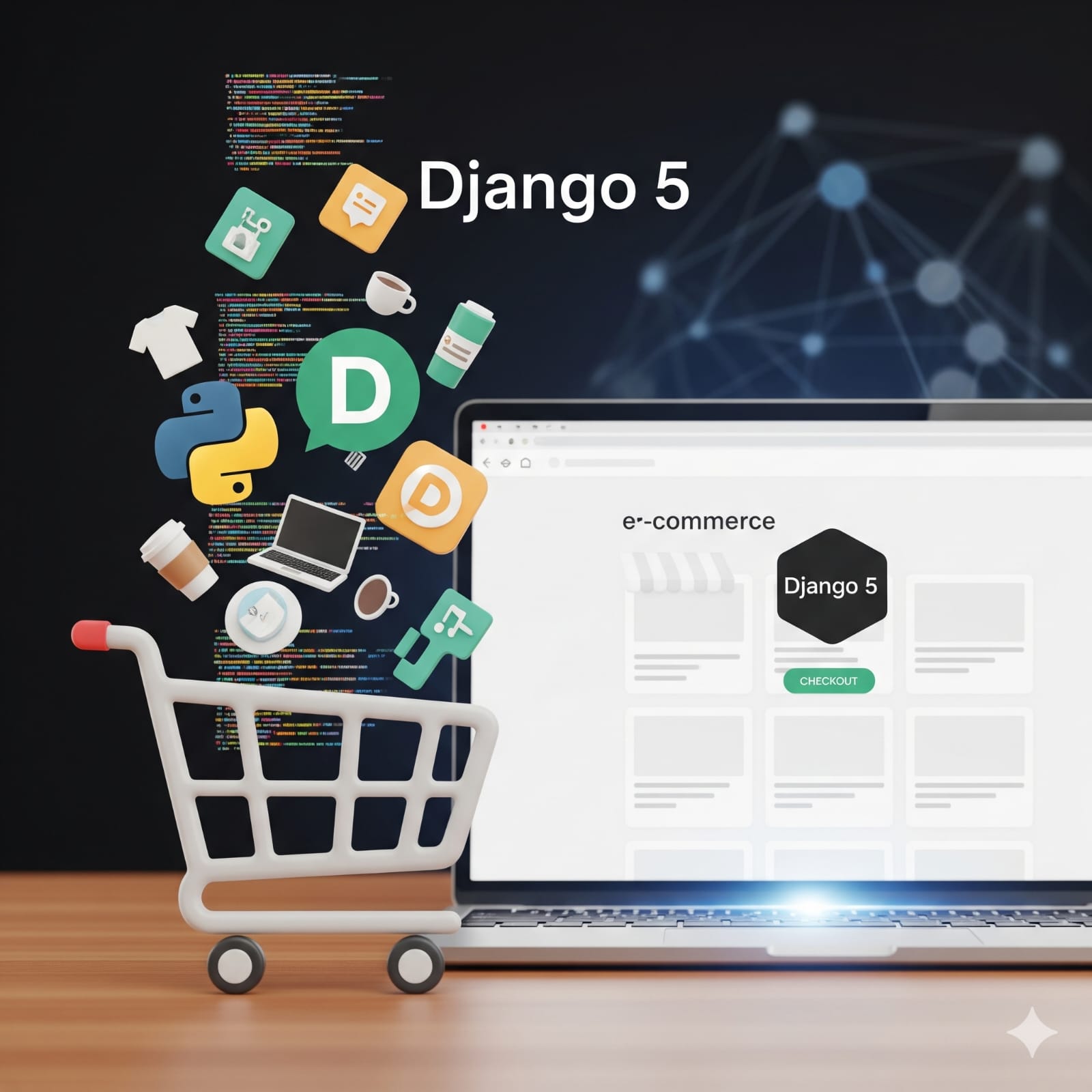 Python Django 5 ile E-Ticaret Uygulaması kursunun tanıtım görseli